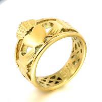 Vinger Ring in edelstaal, 304 roestvrij staal, mode sieraden & uniseks & verschillende grootte voor keus, meer kleuren voor de keuze, 15mm, Verkocht door PC