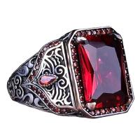 Zinc Alloy Finger Ring & for man & with cubic zirconia nickel lead & cadmium free Sold By PC