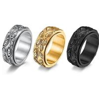 Vinger Ring in edelstaal, 304 roestvrij staal, plated, mode sieraden & uniseks & verschillende grootte voor keus, meer kleuren voor de keuze, Verkocht door PC