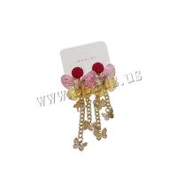 Zinc Alloy Drop Earrings with Acrylic Butterfly plated fashion jewelry nickel lead & cadmium free Sold By PC