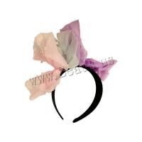 Hair Bands, Cloth, with ABS Plastic Pearl, Flower, fashion jewelry, more colors for choice, 35x122x148mm, Sold By PC