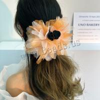 Haarklammer, Acryl, mit Stoff, Blume, Modeschmuck, keine, 81x116mm, verkauft von PC