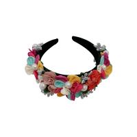 Hair Bands Zinc Alloy with ABS Plastic Pearl & Cloth Flower fashion jewelry nickel lead & cadmium free Sold By PC