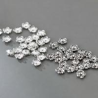 925 Sterling Silber Perlenkappe, Blume, DIY, keine, 7mm, Bohrung:ca. 1.3mm, verkauft von PC