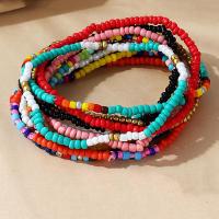 Glass Beads Bracelet Seedbead with 4.5cm extender chain fashion jewelry & multilayer & for woman mixed colors nickel lead & cadmium free Inner Approx 50mm Sold By PC