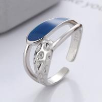 925 Sterling Silver Finger Rings fashion jewelry & for woman & epoxy gel nickel lead & cadmium free 9mm Sold By PC