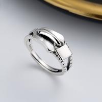 Solidny srebrny pierścień, 925 Srebro, biżuteria moda & dla kobiety, bez zawartości niklu, ołowiu i kadmu, 8.5mm, sprzedane przez PC