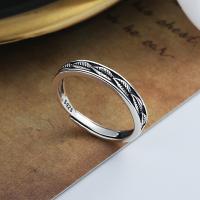 Sterling Silver Jewelry Finger Ring, 925 sterline d'argento, gioielli di moda & per la donna, assenza di nichel,piombo&cadmio, 3mm, Venduto da PC