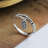 925 Sterling Silver Finger Rings, Antique finish, fashion jewelry & for woman, nickel, lead & cadmium free, 3mm, Sold By PC