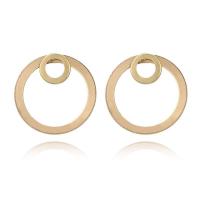 Tibetan Style Stud Earring, plated, fashion jewelry & for woman, golden, nickel, lead & cadmium free, 27mm, Sold By Pair