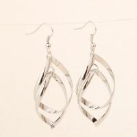 Zinc Alloy Drop Earrings plated fashion jewelry & for woman nickel lead & cadmium free 30mm Sold By Pair