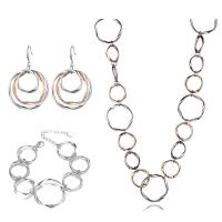 Tibetan Style Jewelry Sets, with 2.17inch,1.97inch extender chain, plated, fashion jewelry & different styles for choice & for woman, more colors for choice, nickel, lead & cadmium free, 44mm, Length:Approx 32.28 Inch, Approx 5.71 Inch, Sold By PC