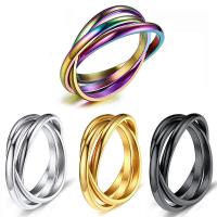 Titanium Čelik Finger Ring, modni nakit & bez spolne razlike & različite veličine za izbor, više boja za izbor, Prodano By PC