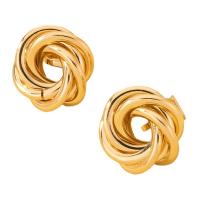 liga de zinco Clipe de Brinco, cromado de cor dourada, joias de moda & Vario tipos a sua escolha & para mulher, vendido por par