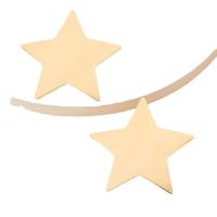 Tibetan Style Earring Clip, Star, gold color plated, fashion jewelry & for woman, 47x45mm, Sold By Pair