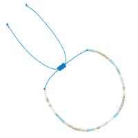perles de rocaille en verre bracelet, avec cordon de polyester, Style coréen & pour femme, plus de couleurs à choisir, Longueur Environ 11 pouce, Vendu par PC