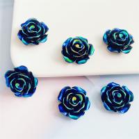 Mobile Phone DIY Decoration, Resin, Rose, epoxy gel, dark blue, 20x20mm, Sold By PC