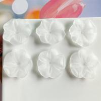 Mobile Kit bricolage, Acrylique, fleur, goutté d'époxy, DIY, blanc, 30x30mm, Vendu par PC
