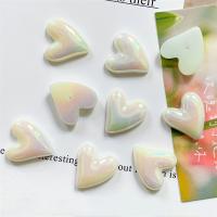 Mobile Phone DIY Decoration Acrylic Heart white Sold By PC