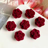 Mobile Phone DIY Decoration, Resin, Rose, epoxy gel, red, 20x20mm, Sold By PC