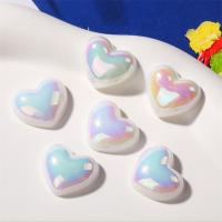 Mobile Phone DIY Decoration Plastic Pearl Heart stoving varnish multi-colored Sold By PC