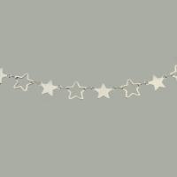 Acier inoxydable chaîne de bijoux, Acier inoxydable 304, étoile, DIY & creux, couleur originale, 9x10x0.50mm, Vendu par m