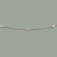 Acier inoxydable chaîne de bijoux, Acier inoxydable 304, coeur, DIY, couleur originale, 5x11x2mm, Vendu par m