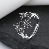 925 Sterling Silver Finger Rings Antique finish fashion jewelry & for woman nickel lead & cadmium free 14mm Sold By PC