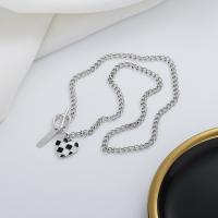 Sterling Silver Κολιέ, 925 ασημένιο ασήμι, κοσμήματα μόδας & για τη γυναίκα, νικέλιο, μόλυβδο και κάδμιο ελεύθεροι, Μήκος Περίπου 17.72 inch, Sold Με PC