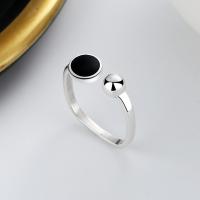 Cеребряное кольцо, 925 пробы, ювелирные изделия моды & Женский & эмаль, не содержит никель, свинец, 7mm, продается PC