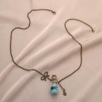 Zinklegierung Schmuck Halskette, mit Glas, Modeschmuck & verschiedene Stile für Wahl & für Frau, frei von Nickel, Blei & Kadmium, 20*30mm,38*17mm, verkauft per ca. 23.62 ZollInch Strang
