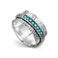 Zink Alloy Finger Ring, med turkos, mode smycken & olika storlek för val & för kvinna, nickel, bly och kadmium gratis, Säljs av PC