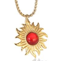 Stainless Steel Jewelry Necklace 316 Stainless Steel Sun Vacuum Ion Plating vintage & fashion jewelry & for man nickel lead & cadmium free Length Approx 60 cm Sold By PC