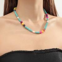 Plastik perle halskæde, Plastic Pearl, håndlavet, mode smykker & for kvinde, nikkel, bly & cadmium fri, Solgt af PC