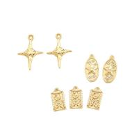 Brass Jewelry Pendants, with Cubic Zirconia, real gold plated, DIY & different styles for choice, golden, Sold By PC