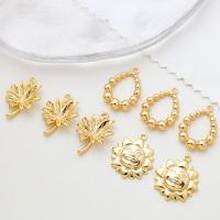 Bijoux pendentifs en laiton, Plaqué d'or, DIY & styles différents pour le choix, doré, Vendu par PC