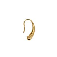 Acier titane Boucle d'oreille goutte, Placage de couleur d'or, bijoux de mode & pour femme, 23x12x5mm, Vendu par paire