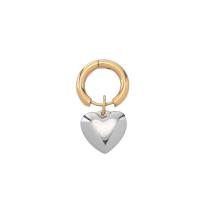 Titantium acciaio Huggie del cerchio Orecchino con pendente, Cuore, gioielli di moda & per la donna, 17.50mm, Venduto da coppia