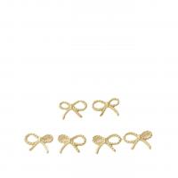 DIY Jewelry Supplies Zinc Alloy Bowknot gold color plated hollow Sold By PC