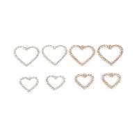 Zinc Alloy Heart Pendants plated DIY & hollow Sold By PC