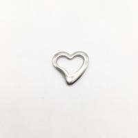 Stainless Steel Heart Pendants 304 Stainless Steel polished DIY original color 15mm Sold By PC