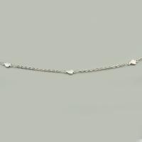 Stainless Steel Jewelry Chain, 304 Stainless Steel, Heart, DIY, original color, 4x9x1.50mm, Sold By m
