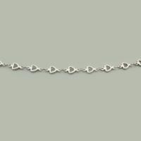 Rozsdamentes acélból készült ékszerek Chain, 304 rozsdamentes acél, Szív, DIY & üreges, az eredeti szín, 5x10x1mm, Által értékesített m