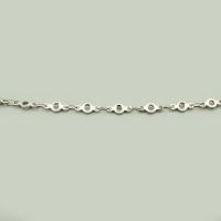 Nehrđajući čelik nakit lanac, 304 nehrđajućeg čelika, Krug, možete DIY & šupalj, izvorna boja, 4x9x1mm, Prodano By m