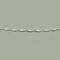 Acier inoxydable chaîne de bijoux, Acier inoxydable 304, Losange, DIY, couleur originale, 5x14x2mm, Vendu par m