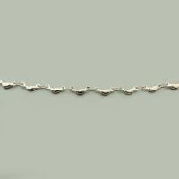 Rustfrit stål smykker kæde, 304 rustfrit stål, du kan DIY, oprindelige farve, 3x9x2mm, Solgt af m