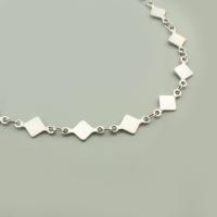 Stainless Steel Jewelry Chain, 304 Stainless Steel, Rhombus, DIY, original color, 6x12x1mm, Sold By m