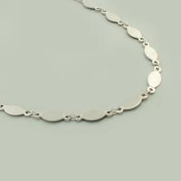 Stainless Steel Jewelry Chain 304 Stainless Steel Flat Oval DIY original color Sold By m