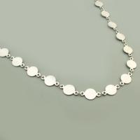 Stainless Steel Jewelry Chain, 304 Stainless Steel, Flat Round, DIY, original color, 8x14x1mm, Sold By m