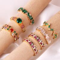 Brass Finger Ring, plated, different styles for choice & for woman & with rhinestone, nickel, lead & cadmium free, Sold By PC